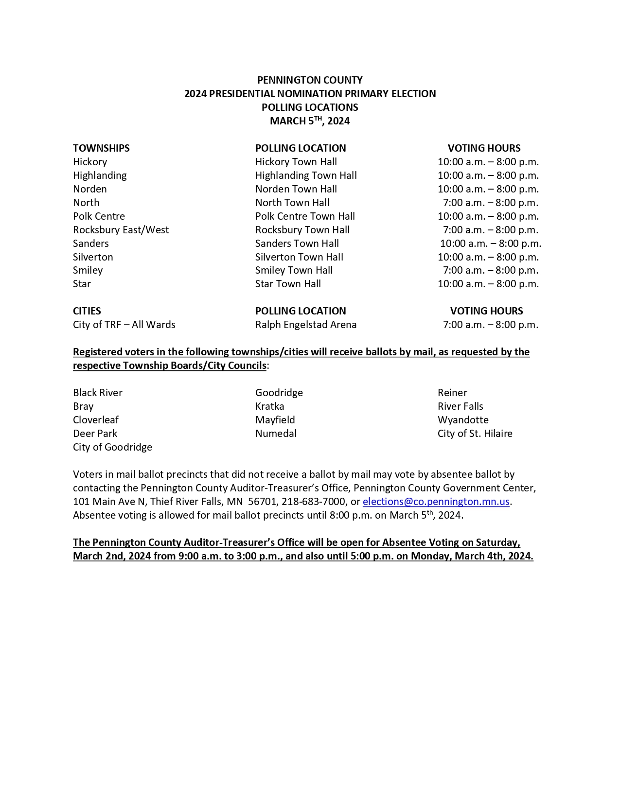 Primary Polling Place List times page 0001