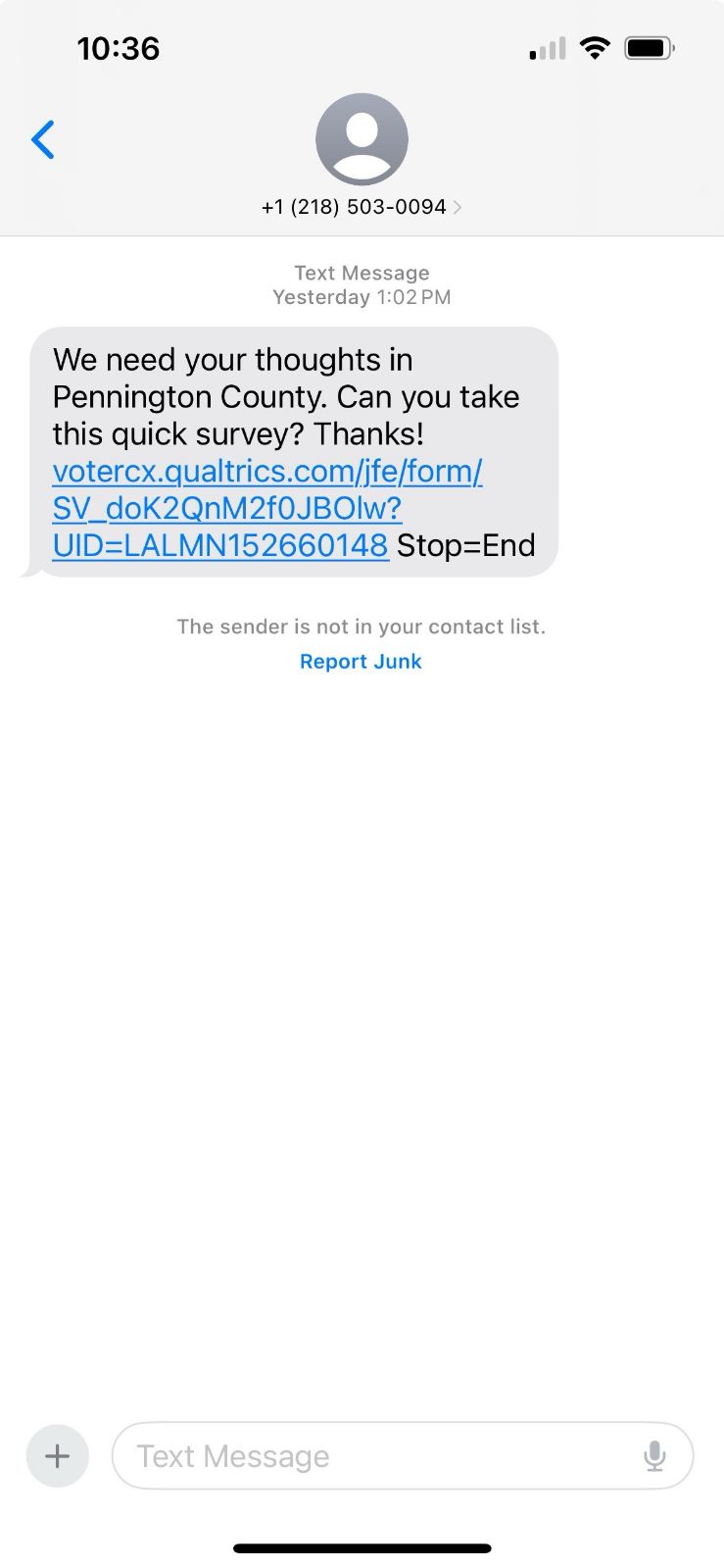 text survey 002